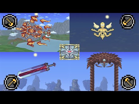 Terraria (1.4.4.9) : Qwerty's Bosses and Items 2 Mod - Summoner Class VS All Bosses (Master Mode)