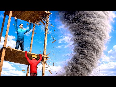 Building a TOWER to Survive a Tornado! (Garry's Mod)