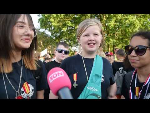 Een koude douche tijdens de Avondvierdaagse in Woudenberg