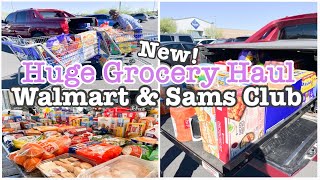 HUGE GROCERY HAUL 2022 | MASSIVE WALMART AND SAMS CLUB GROCERY HAUL | MONTHLY GROCERY HAUL