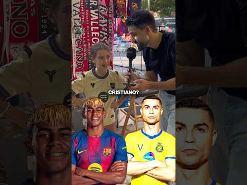 Ella lo tenía claro desde la primera pregunta 😂 #lamineyamal #barcafans #cr7 #messi #ucl