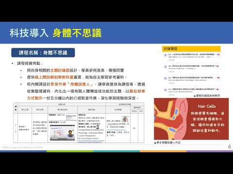 [學習分析-教學案例萃取] 身體不思議 輔仁大學 王霈