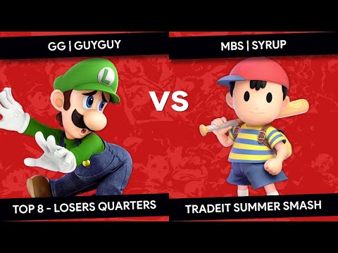 TradeIT - GG | GuyGuy (Luigi) Vs. MBS | Syrup (Ness) - Top 8 - Losers Quarters - SSBU