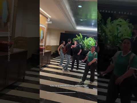Protesters storm hotel, heckle Netanyahu in Washington DC | AJ #shorts