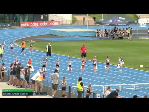 Girls Under 9 60m Hurdles H2 - 2020 State Combined Events Championships // LAVicTV