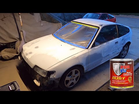 JUNKYARD RESCUED CRX 9: Windshield Removed + Rust Treatment