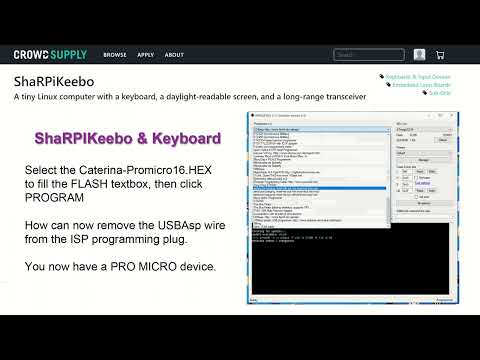 ShaRPiKeebo / How to install QMK firmware on the ATMEGA32U4