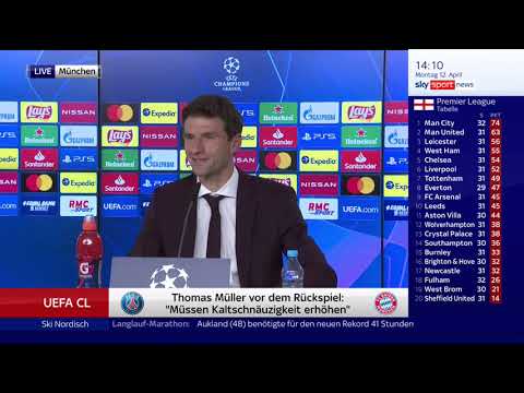 Thomas Müller mit einem Brüller ''Dann würd's ja zugehen - wie hier''