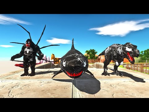 FPS DEATH RUN vs VENOM SHARK with ALL WEAPONS & HP Bar - Animal Revolt Battle Simulator ARBS
