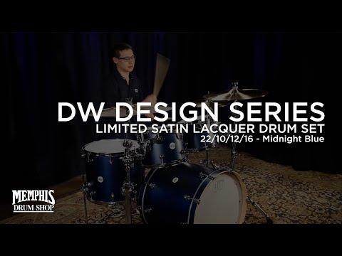DW Design Series Limited Satin Lacquer Drum Set 22/10/12/16 - Midnight Blue