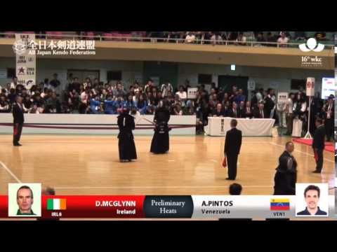 (IRL6)D.MCGLYNN -1K A.PINTOS(VEN1) - 16th World Kendo Championships - Men's Individual