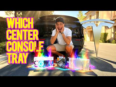 Spigen Non-Slide Center Console Organizer (Expanded Capacity) for Tesla Model Y Juniper (Only Premium & Performance 2025/26) and Model 3 Highland (Standard, Premium & Performance 2024/25/26) video review thumbnail