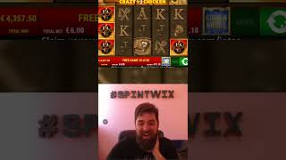 This was an Amazing BIG WIN on Book Of Crazy Chicken Slot #bigwin #casino #shorts