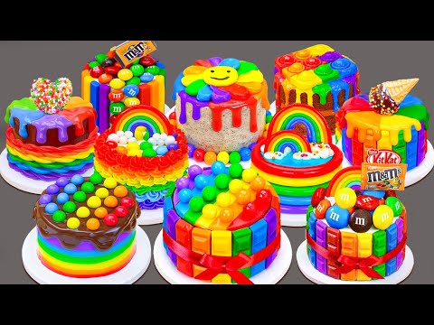 Rainbow Cake Using KITKAT - OREO - DAIRY MILK 🌈 Easy Petite Bakery Cookies Recipes 🍫 Rainbow Cake ❤️