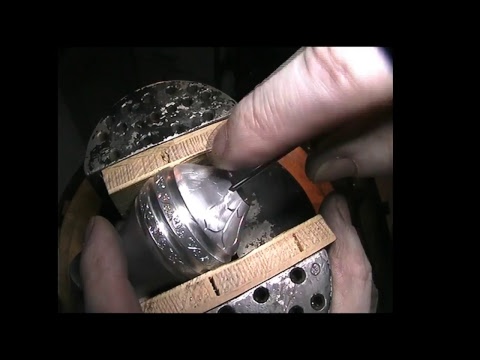 Hand engraving Mandala Rosette outline on a Killerbee Tattoo machine