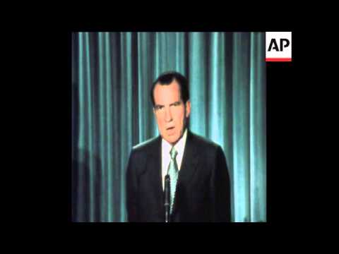 SYND 18-4-70 PRESIDENT NIXON MAKES STATEMENT ON SAFE RETURN OF APOLLO 13