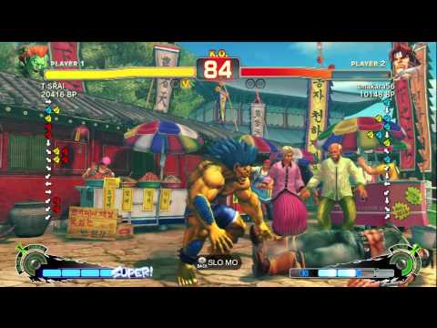 T SRAI [Blanka] vs amakara56 [T.Hawk] SSF4 Japanese Online Ranked Matches - Xbox Live