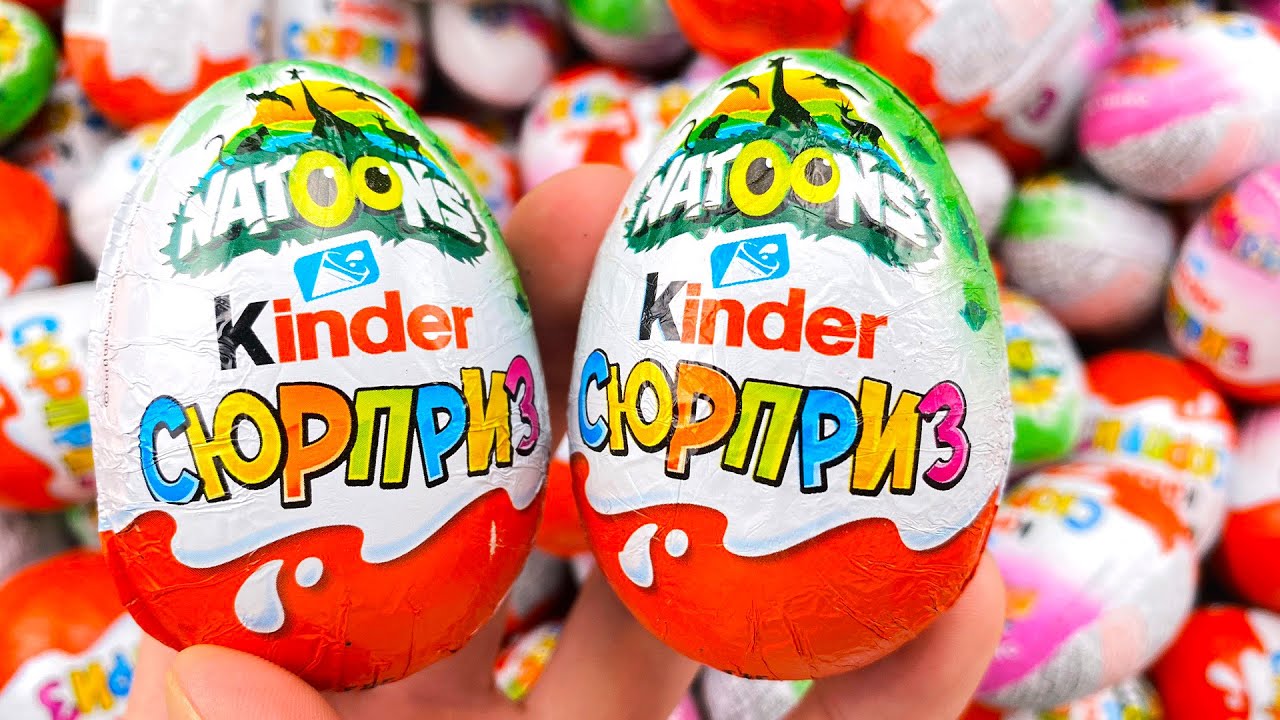 Satisfying Video | Very Yummy Rainbow Candy Kinder Joy Surprise Glitter Egg Chocolate ASMR