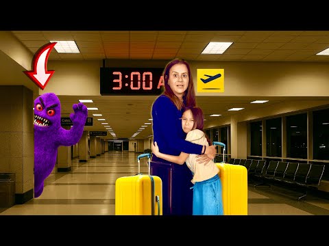 NUNCA VIAJE AS 3:00 DA MANHÃ - FOMOS PERSEGUIDAS PELO GRIMACE MALVADÃO😱✈️🇺🇸