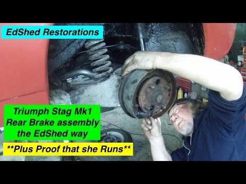 Triumph Stag 1971 Mk1 3.0 V8 Engine finally Runs so next step sort the rear Brakes on this Classic