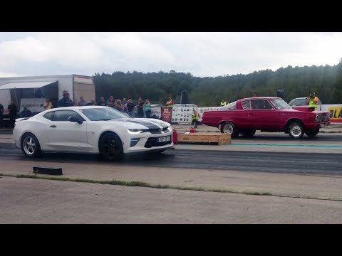 '66 Plymouth Barracuda vs 2017 Chevrolet Camaro 2SS 6.2 1/4 mile drag race