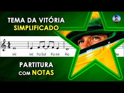 Tema da Vitória | Partitura com Notas para Flauta Doce, Violino + Acompanhamento