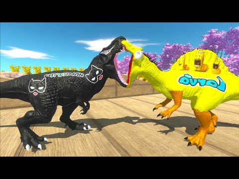 CATWOMAN T-REX DEATH RUN - Animal Revolt Battle Simulator