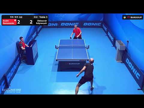 12:00 Andrii Romanenko - Oleksandr Kalynevych 01.10.2023 TT Euro.Cup Ukraine Professional. TABLE 3