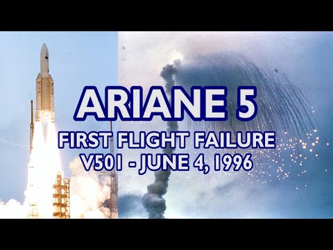 ARIANE 5 First Flight Failure - Flight 501, June 4, 1996, European Space Agency, Rocket Launch