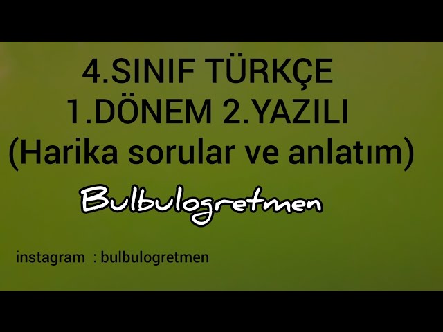Pronunție video a yazılı în Turcă