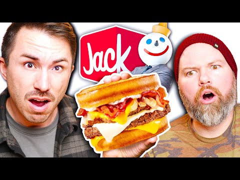 We Try Jack In The Box for the First Time - Taste Test!
