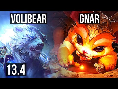 VOLIBEAR vs GNAR (TOP) | 2/1/4, 300+ games | KR Master | 13.4