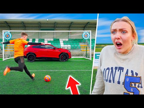 Surprising My GIRLFRIEND with her DREAM CAR! Then SMASHING it... (Football Challenge)