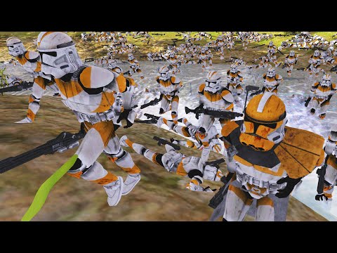 Can 1,000 Clones Cross the RIVER!? - Men of War: Star Wars Mod Battle Simulator