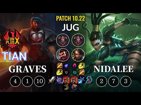 FPX Tian Graves vs Nidalee Jungle - KR Patch 10.22