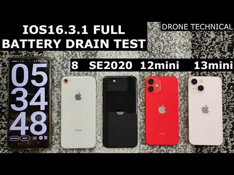 ios16.3.1 Full Battery Drain GAMING Test iPhone 8 vs SE2020 vs 12mini vs 13mini