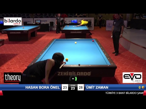 HASAN BORA ÖNEL & ÜMİT ZAMAN Bilardo Maçı - 2018 ERKEKLER 2.ETAP-1.Tur