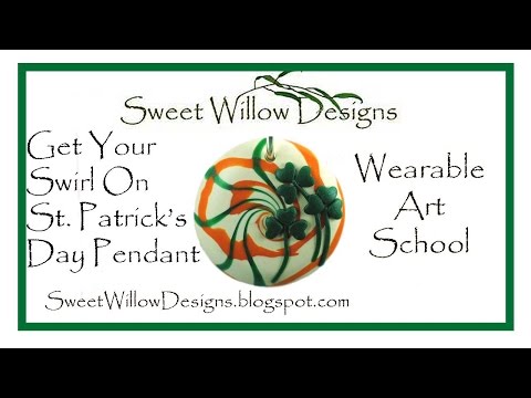 Polymer Clay Tutorial Get Your Swirl On St Patrick Pendant