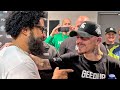BILL HANEY EMBRACES GEORGE KAMBOSOS JR; SHOWS HIM LOVE AFTER FIGHT! GIVES RESPECT FOR FIGHTING DEVIN