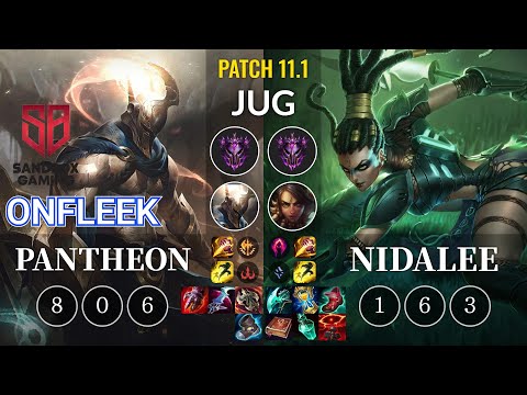 SB OnFleek Pantheon vs Nidalee Jungle - KR Patch 11.1