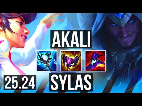 AKALI vs SYLAS (MID) | 66K damage, 5k gold comeback | EUW Master | 25.24