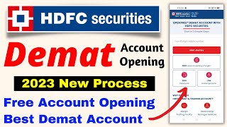 HDFC Securities Account Opening 2023 - How To Open Hdfc Securities Demat Account Online