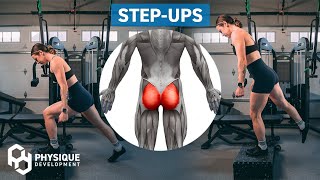 Video de entrenamiento de step-ups para fortalecer piernas