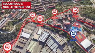 Nou recorregut de la lí­nia de bus 138