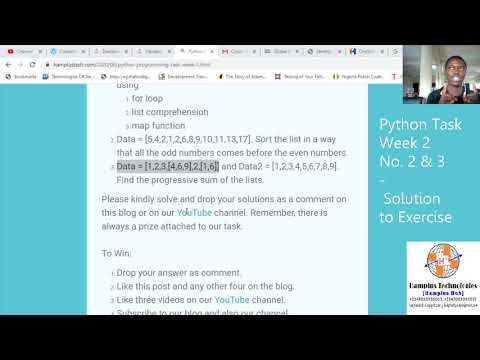 Python Task – Answer to Week 2 No. 2 & 3 – Hamplus Technologies