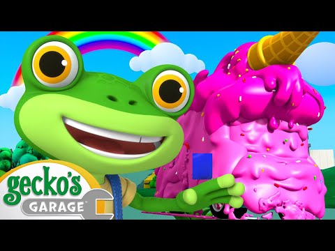 Rainbow Ice Cream Truck 🍨 Gecko's Garage | Trucks For Children | Cartoons For Kids