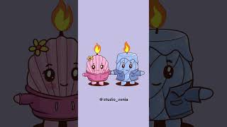 2 Cute wax characters are dancing
