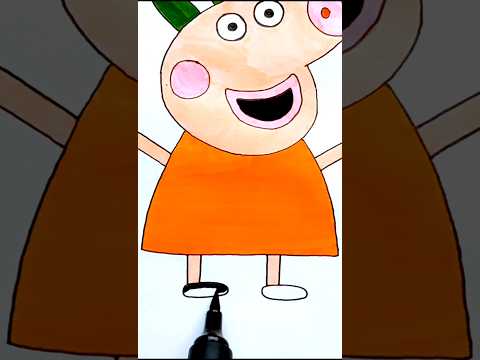 ✅️ Reverse Play ✅️ How to Draw Peepa Pig Cartoon 🐷 | Easy  Cartoon Art for Kids #easy  #cartoon