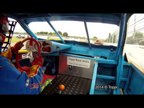 Posterholt Raceway 13-07-2014 Onboard Saloon Stockcar #77 2nd Heat Front View (9'24)