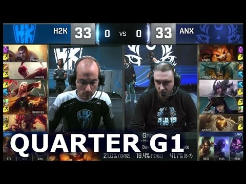H2K vs ANX - Game 1 Quarter Finals Worlds 2016 | LoL S6 World Championship H2K vs Albus Nox Luna G1